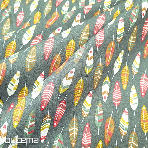 Tela de algodón PLUMAS RETRO