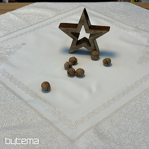Mantel navideño ORNAMENT plata natural