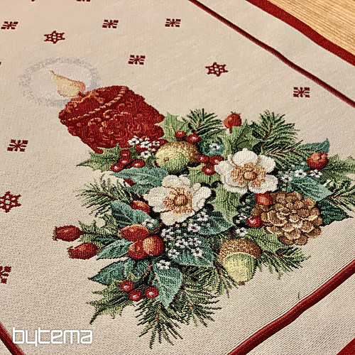Mantel tapiz y pañuelo VELA DE NAVIDAD