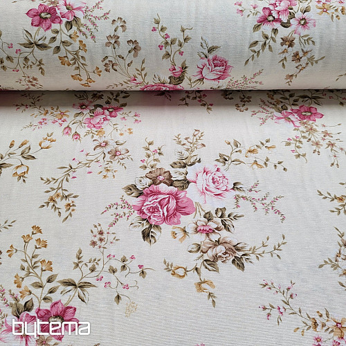 Tela decorativa ROSE RAKEL blanco