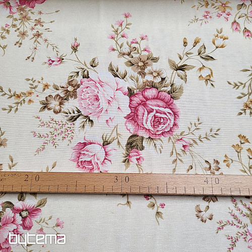 Tela decorativa ROSE RAKEL blanco