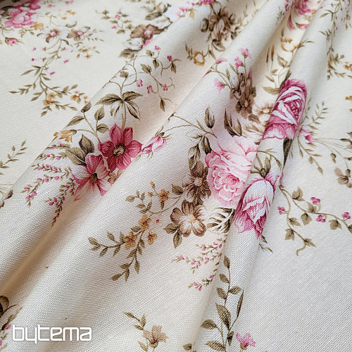 Tela decorativa ROSE RAKEL blanco