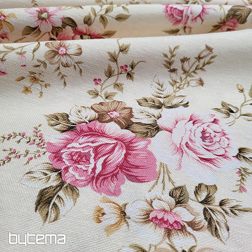 Tela decorativa ROSE RAKEL blanco