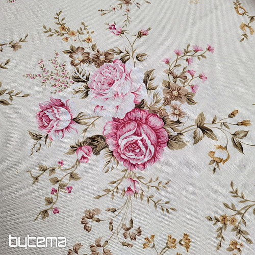 Tela decorativa ROSE RAKEL blanco