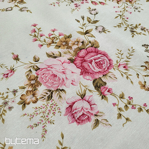 Tela decorativa ROSE RAKEL crema