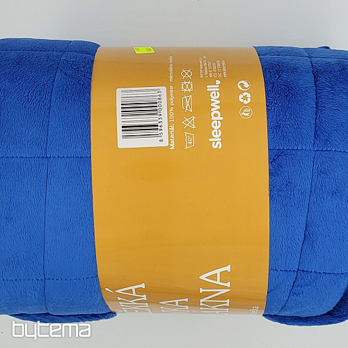 manta microfibra EXTRA SUAVE punto OVEJA azul