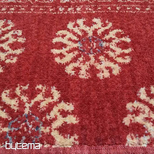 Alfombra de lana de lujo DJOBIE PATCH rojo