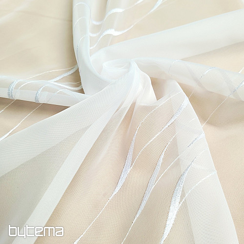 Cortina blanca de lujo bordada GERSTER 195/0001