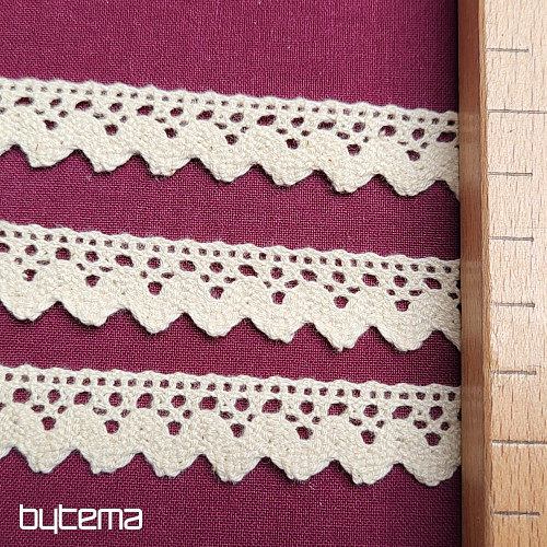 Puntilla de algodón 5420 16mm crema mate