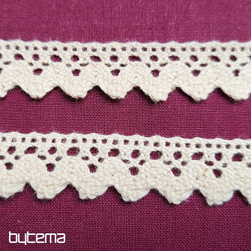Puntilla de algodón 5420 16mm crema mate