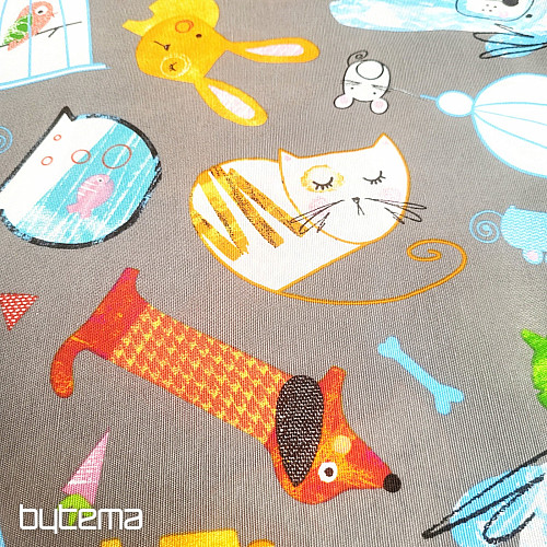 Tela decorativa PETS gris