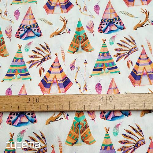 TIPI infantil de satén de algodón con estampado digital