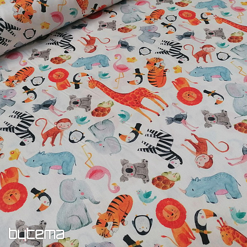 Satén de algodón infantil estampado digital ZOO