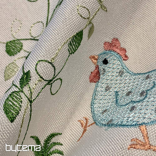 Manteles y bufandas bordados SLEPIČKY azul