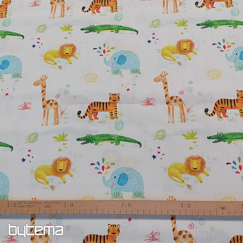 Tela de algodón JUNGLE DOODLE