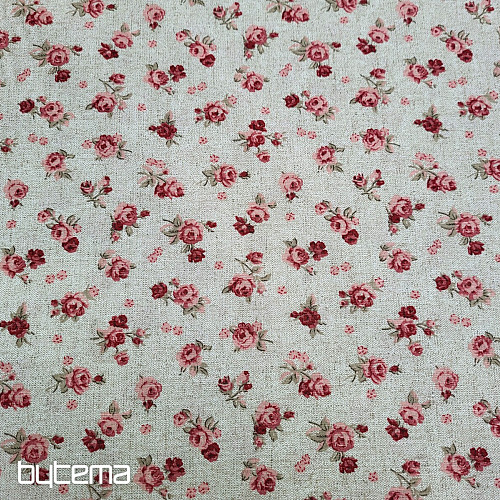 Tela decorativa ROSE rojo