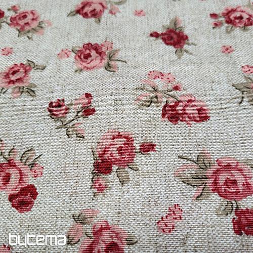 Tela decorativa ROSE rojo