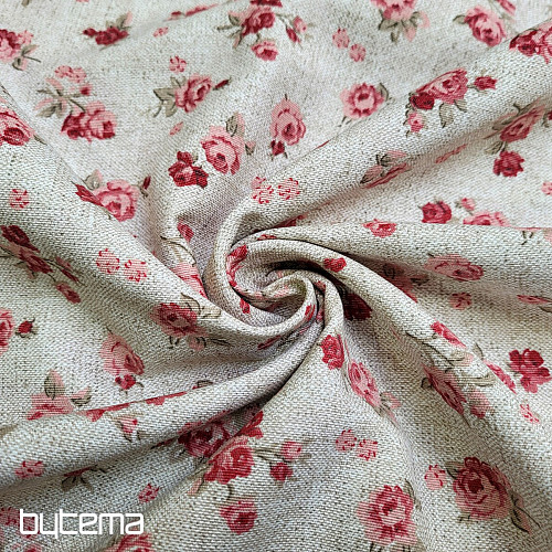 Tela decorativa ROSE rojo