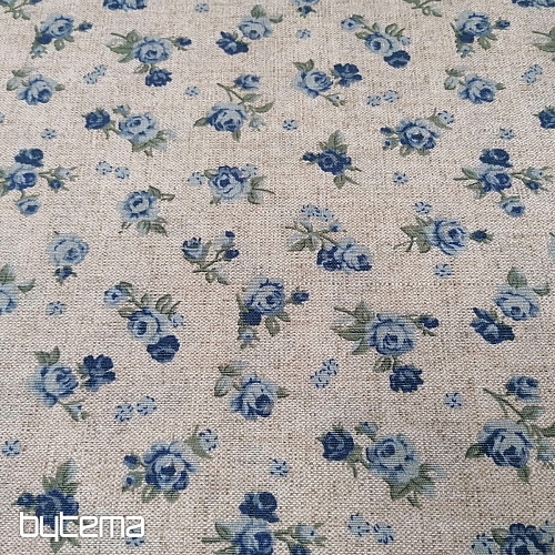 Tela decorativa ROSE azul