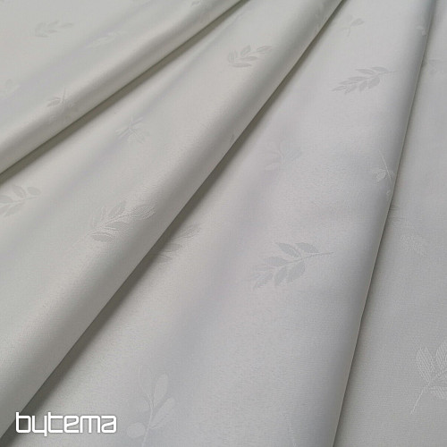 Tela decorativa HOJAS blanco