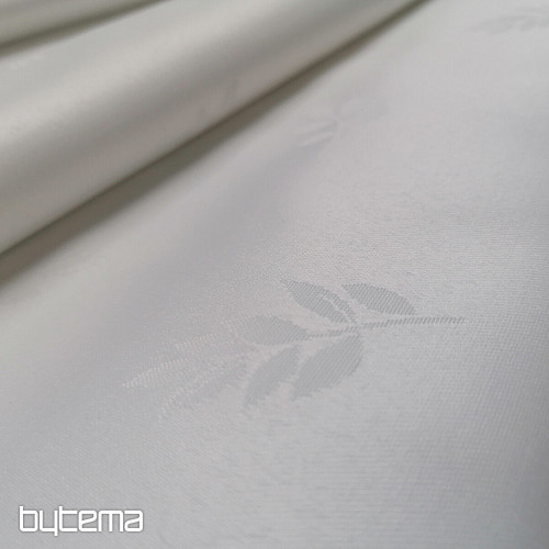 Tela decorativa HOJAS blanco