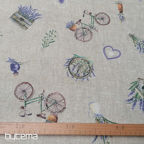Tela decorativa LAVANDA BICICLETA 2