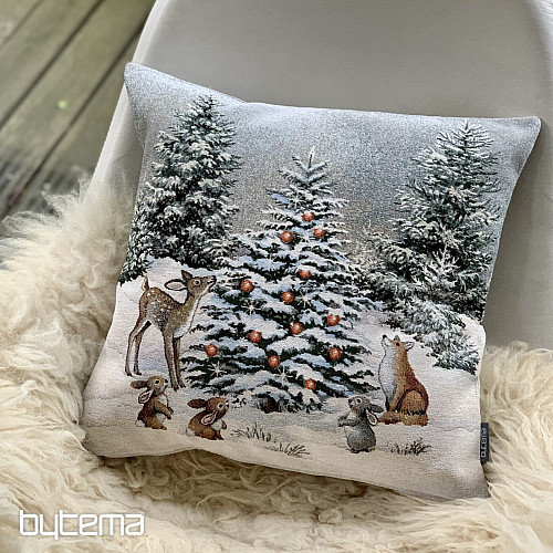 Funda tapiz navideño ANIMALES EN EL ÁRBOL