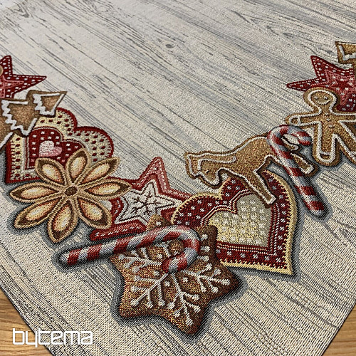 Mantel y bufanda tapiz PAN DE JENGIBRE NAVIDEÑO
