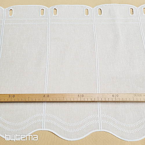 Cortina bordada para vidrieras GERSTER 11419 blanco