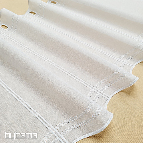 Cortina bordada para vidrieras GERSTER 11419 blanco