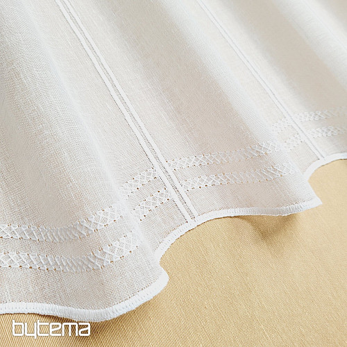 Cortina bordada para vidrieras GERSTER 11419 blanco