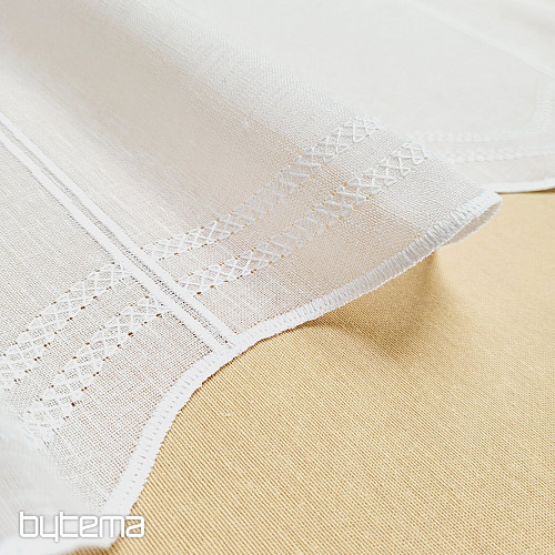 Cortina bordada para vidrieras GERSTER 11419 blanco