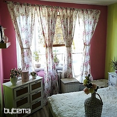 Tela decorativa ROSE RAKEL blanco