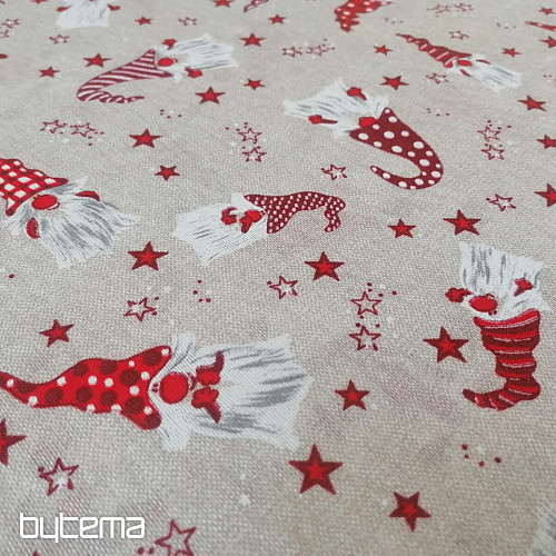Tela decorativa navideña ENANOS