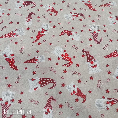 Tela decorativa navideña ENANOS