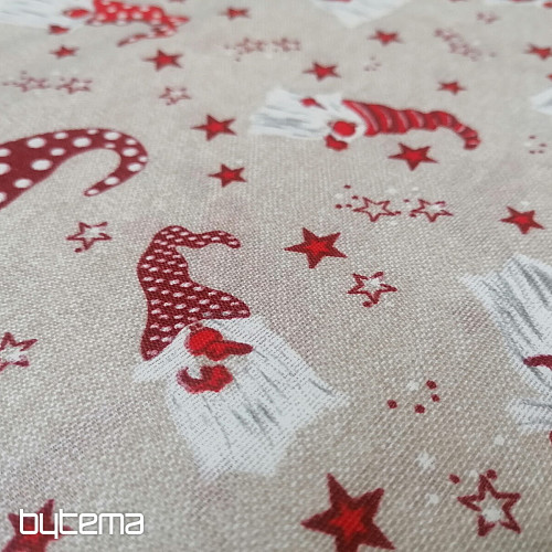 Tela decorativa navideña ENANOS