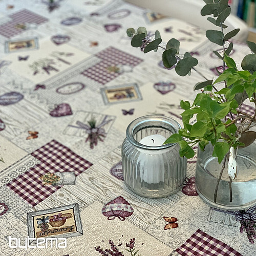 Mantel y chal tapiz provenzal lavanda