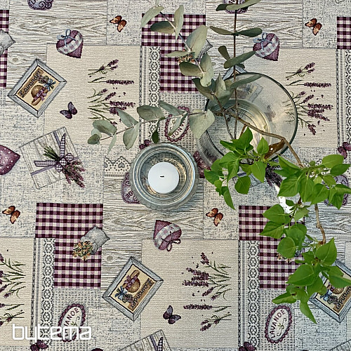 Mantel y chal tapiz provenzal lavanda