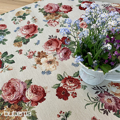 Mantel tapiz ROSA ROMÁNTICA