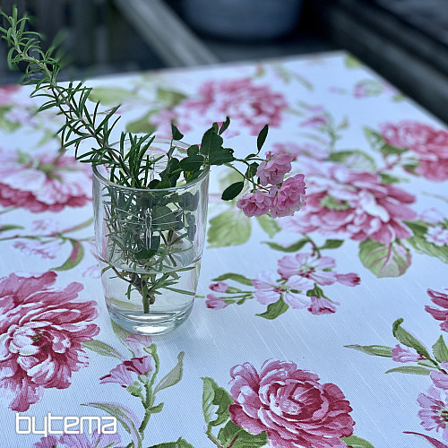 Mantel LAURA - grandes flores rosas