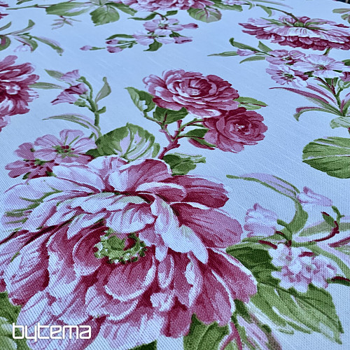 Mantel LAURA - grandes flores rosas