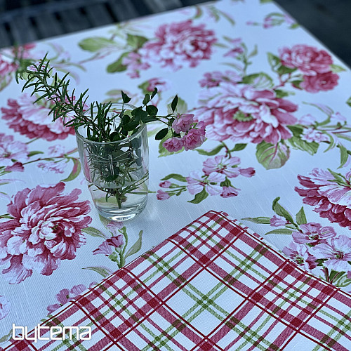 Mantel LAURA - grandes flores rosas