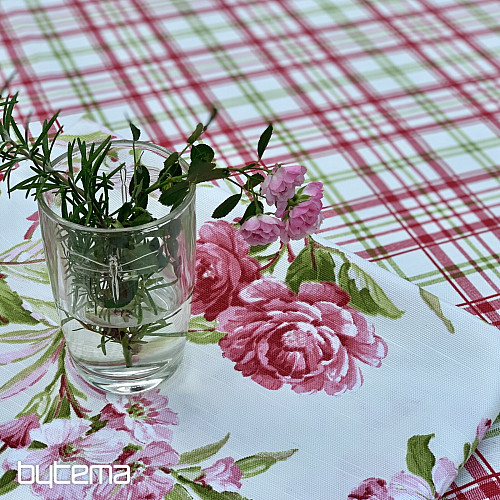 Mantel LAURA - cuadros rosa