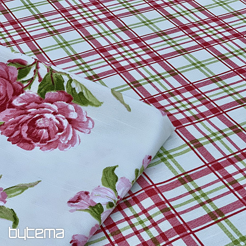 Mantel LAURA - cuadros rosa