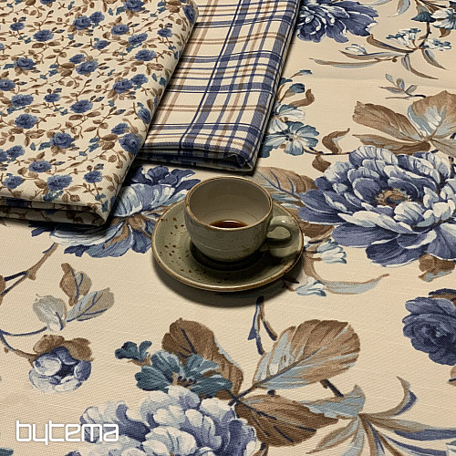 Mantel LAURA - grandes flores azules