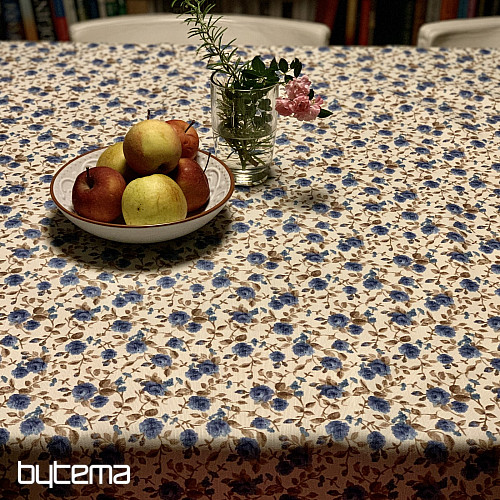 Mantel LAURA - pequeñas flores azules