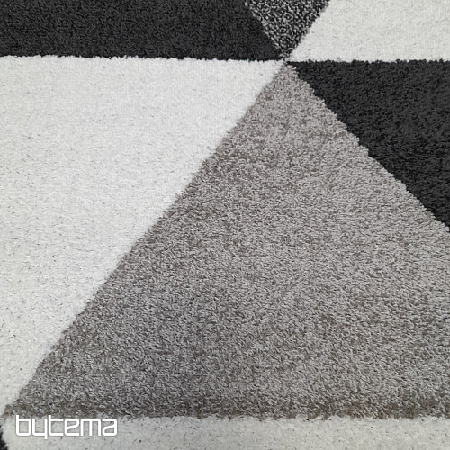 Alfombra pieza LOTTO triángulos negro/blanco