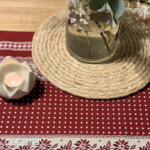 Mantel tapiz y chal SELSKÁ JIZBA rojo