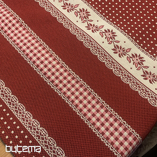 Mantel tapiz y chal SELSKÁ JIZBA rojo