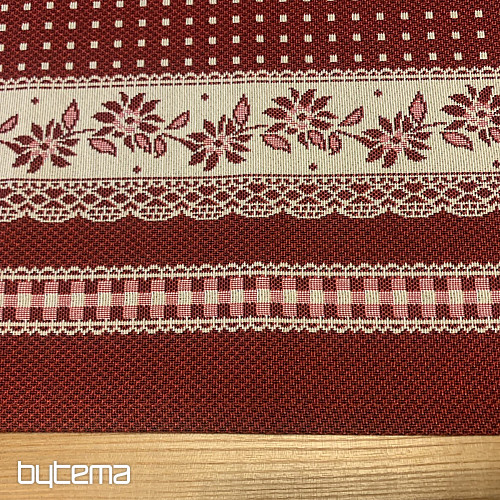 Mantel tapiz y chal SELSKÁ JIZBA rojo